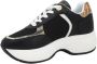 Gattinoni Zwarte Sneakers met Witte Contrastinzetten en Planetariumprint Black Dames - Thumbnail 6
