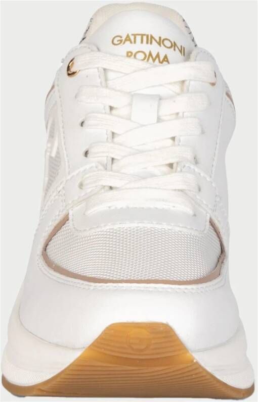 Gattinoni Witte Sneakers met Rubberen Zool