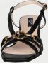 Gattinoni Zwarte Sandalen met Bandjes en Voorkant Weven - Thumbnail 2