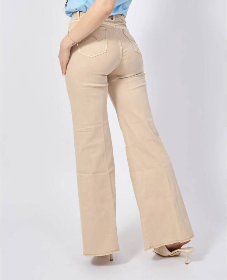 Gaudi Beige Flare Bootcut Broek met Riem