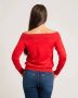 Gaudi Rode Boothals Dames Trui - Thumbnail 2