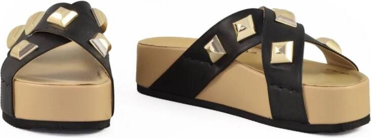 Gaudi Rubberen sandaal Black Dames