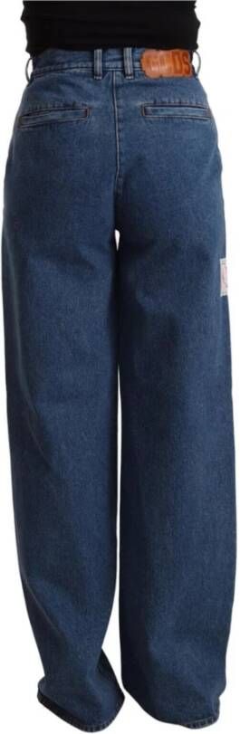 Gcds Klassieke Blauwe Boot Cut Denim Jeans