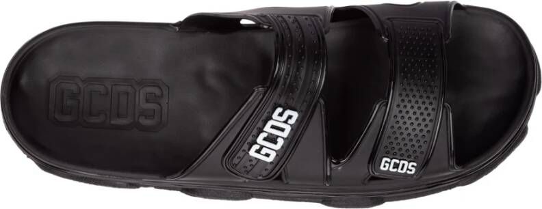 Gcds Logo-strap Sandals Zwart Heren