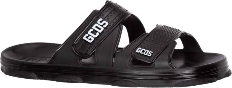 Gcds Logo-strap Sandals Zwart Heren