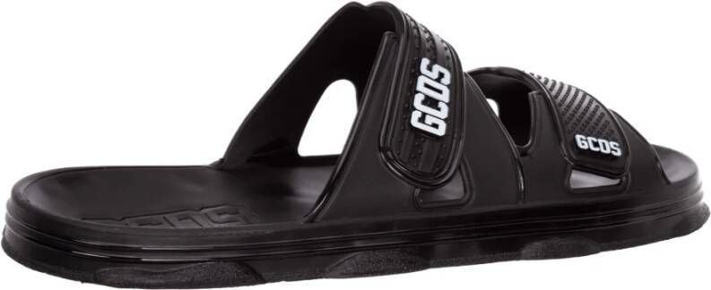 Gcds Logo-strap Sandals Zwart Heren