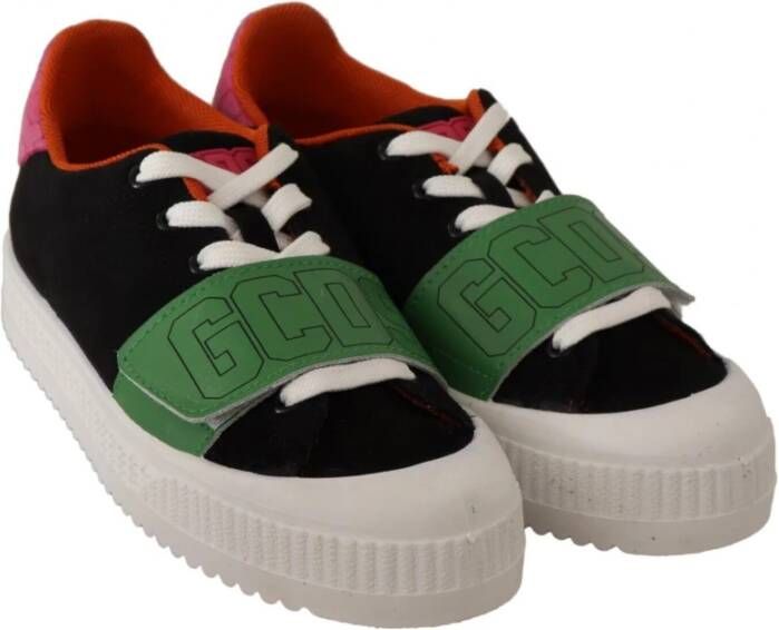 Gcds Multicolor Suede Low Top Lace Up Women Sneakers Shoes Meerkleurig Dames