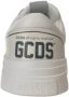 Gcds Witte leren sneaker met grijs inzetstuk White - Thumbnail 3