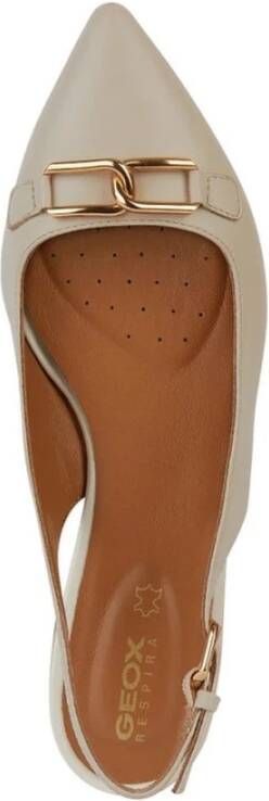 Geox Beige Ballerina Schoenen voor Vrouwen Beige Dames