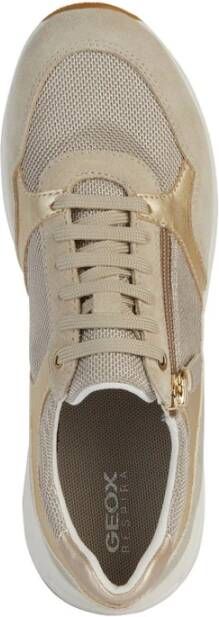 Geox Beige Casual Textiel Sneakers met 4cm Rubberen Zool Beige Dames