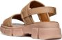 Geox Beige Platte Sandalen Lisbona Skin Beige Dames - Thumbnail 5