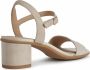 Geox Beige Platte Sandalen voor Vrouwen Beige Dames - Thumbnail 6