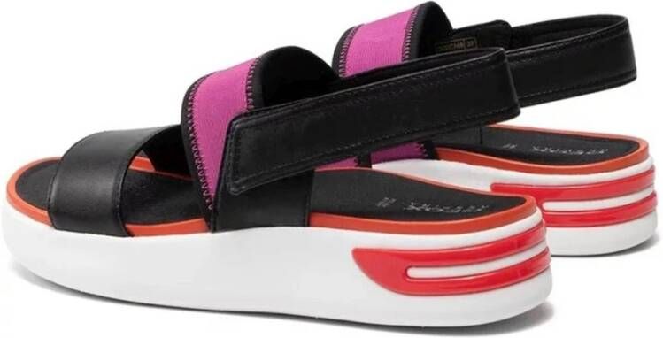 Geox black orange casual open sandals Zwart Dames