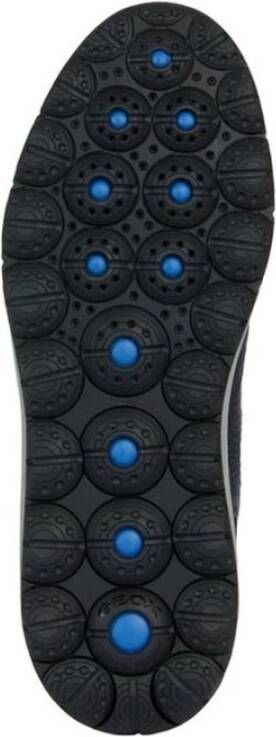 Geox Blauw Leren Suède Enkellaarsjes