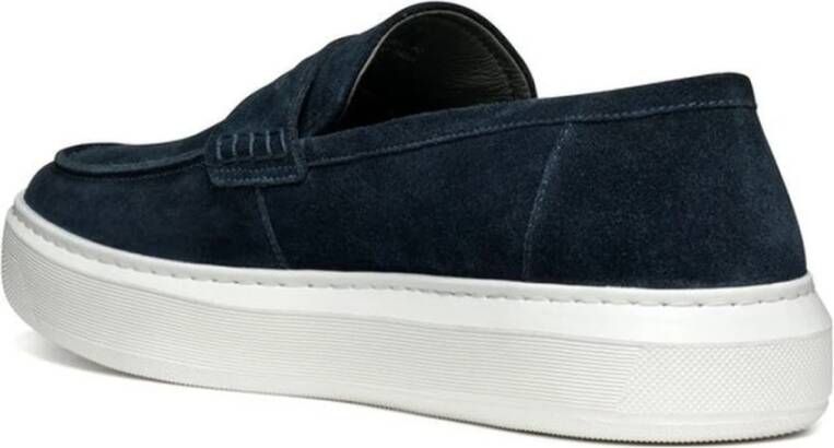 Geox Blauwe Mocassin Loafers voor Mannen Blue Heren