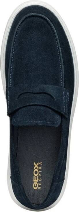 Geox Blauwe Mocassin Loafers voor Mannen Blue Heren