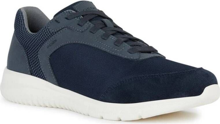 Geox Blauwe Monreale Sneakers voor Mannen Blue Heren