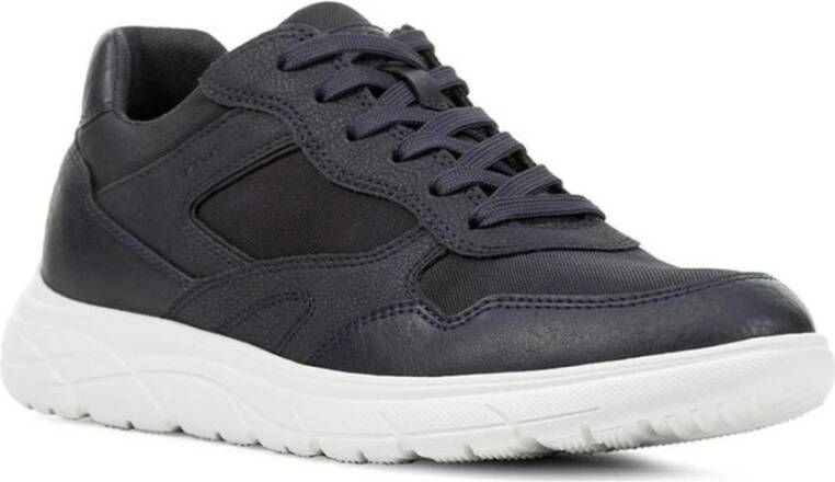 Geox Blauwe Portello Sneakers voor Mannen Blue Heren
