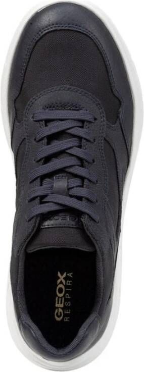 Geox Blauwe Portello Sneakers voor Mannen Blue Heren