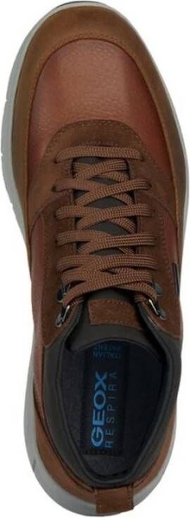 Geox Bruin Leren Enkellaarsjes