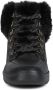 Geox Rubidia Leather Faux Fur Trim Trainers Zwart Dames - Thumbnail 5