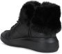 Geox Rubidia Leather Faux Fur Trim Trainers Zwart Dames - Thumbnail 5