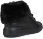 Geox Rubidia Leather Faux Fur Trim Trainers Zwart Dames - Thumbnail 7