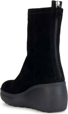 Geox Dames Suède Enkellaarzen Black Dames