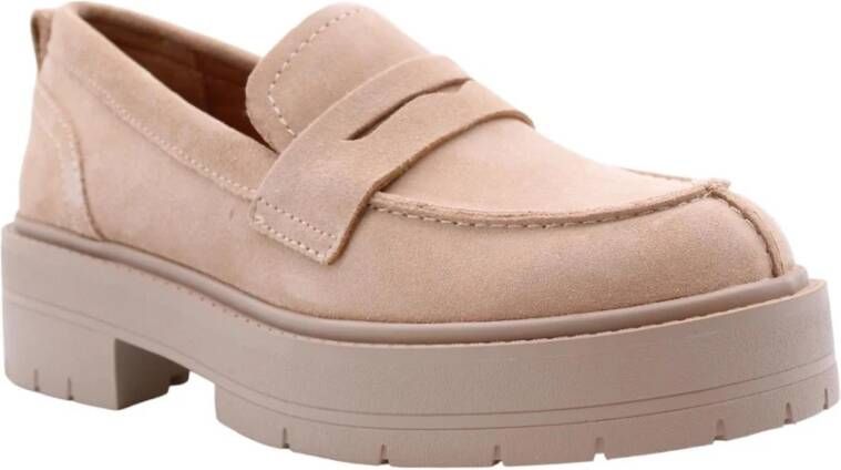 Geox Comfortabele Stijlvolle Loafers voor Vrouwen Beige Dames