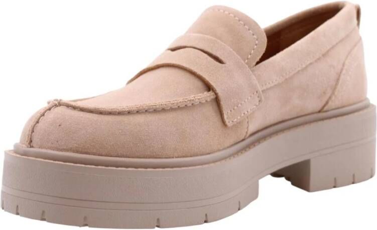 Geox Comfortabele Stijlvolle Loafers voor Vrouwen Beige Dames