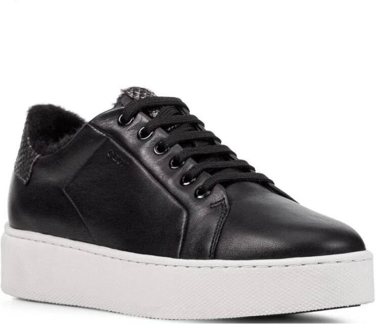 Geox Donkergrijze Sneakers voor Vrouwen Black Dames