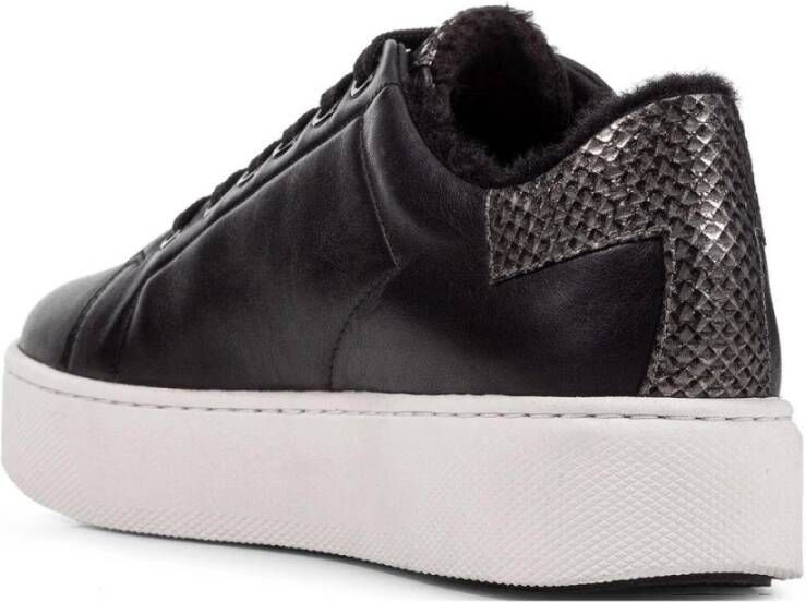 Geox Donkergrijze Sneakers voor Vrouwen Black Dames