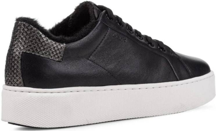 Geox Donkergrijze Sneakers voor Vrouwen Black Dames