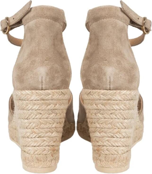 Geox Elegante Sleehak Espadrilles Beige Dames