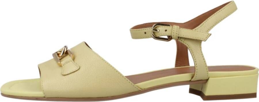 Geox Elegante Zomer Platte Sandalen voor Vrouwen Yellow Dames