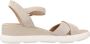 Geox Comfortabele platte sandalen voor vrouwen Beige Dames - Thumbnail 4