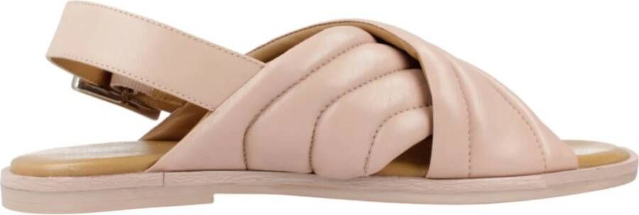 Geox Stijlvolle Platte Sandalen Beige Dames