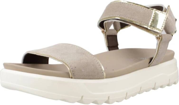 Geox Flat Sandals Beige Dames