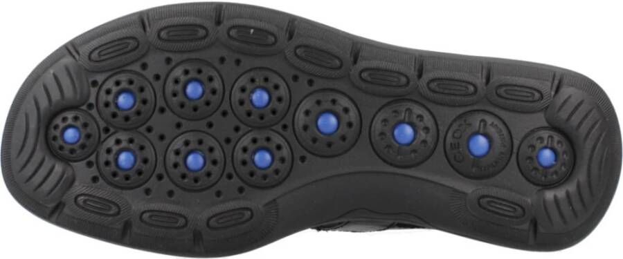 Geox Comfortabele platte sandalen voor vrouwen Black Dames