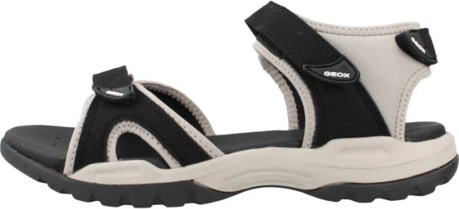 Geox Flat Sandals Black Dames