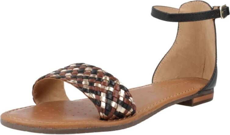 Geox Flat Sandals Black Dames