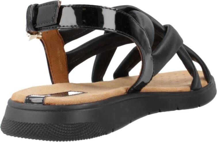 Geox Flat Sandals Black Dames