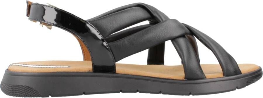 Geox Flat Sandals Black Dames