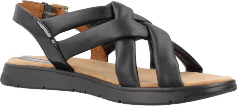 Geox Flat Sandals Black Dames