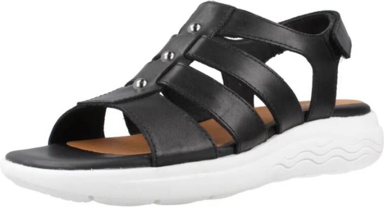 Geox Flat Sandals Black Dames