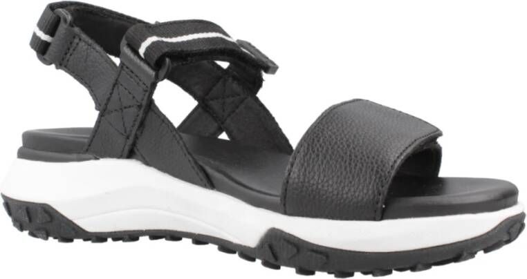 Geox Flat Sandals Black Dames