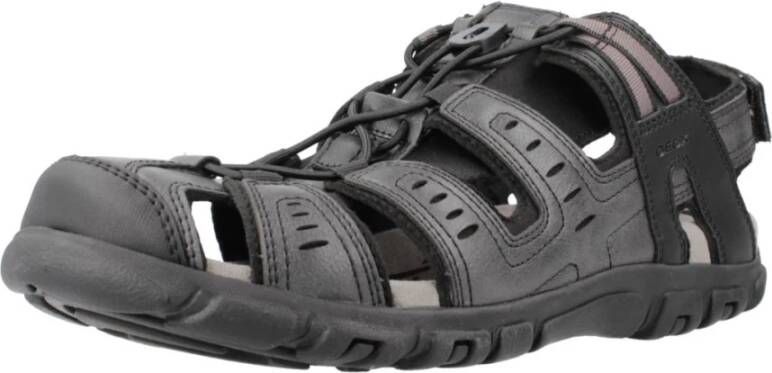 Geox Flat Sandals Black Heren