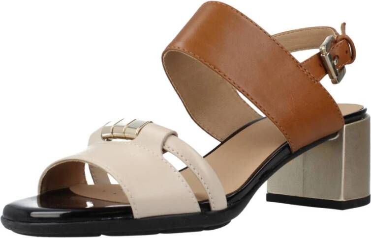 Geox Flat Sandals Brown Dames