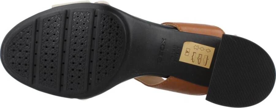 Geox Elegante Mid Heel Sandalen Black Dames