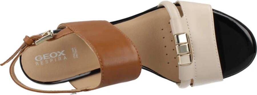 Geox Elegante Mid Heel Sandalen Black Dames